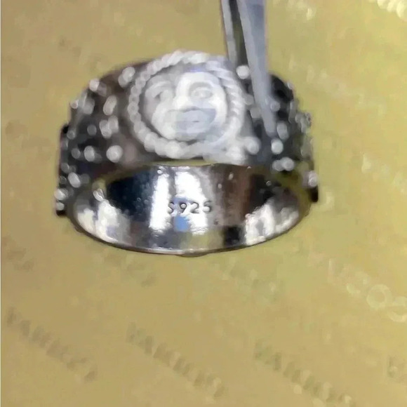 Beautiful Detail 925 Sterling Silver Sun Moon Band Ring - Picture 5 of 6